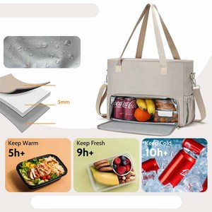 Grand sac <span class=keywords><strong>à</strong></span> bandoulière pour ordinateur portable <span class=keywords><strong>à</strong></span> la mode pour femmes avec <span class=keywords><strong>boîte</strong></span> <span class=keywords><strong>à</strong></span> <span class=keywords><strong>lunch</strong></span> isolée Nouveau produit de pour combinaison de sacs <span class=keywords><strong>à</strong></span> main - Product Image 2
