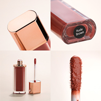 Rouge à lèvres vegan waterproof longue tenue, gloss hydratant, logo personnalisé, tube rose gold