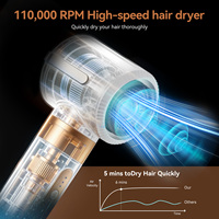 Ensemble de coiffure 7 en 1 haute vitesse 110 000 tr/min, brosse à air chaud professionnelle, sèche-cheveux en une seule étape pour lisser, sécher et boucler les cheveux