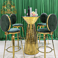 Ensemble de Bar moderne Table de Bar en acier inoxydable