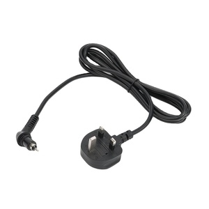 회전식 꼬리부분이 있는 영국 표준 AC 전원 코드 2심 영국 플러그 코드 3핀 검정색 전선 회전식 플러그 - Product Image 1