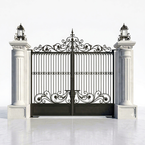 Puerta Doble de Jardín de Acero Inoxidable Estilo Victoriano Europeo KHP, Fabricada en Vietnam, Resistente al Óxido, con Recubrimiento en Polvo, Fácil de Montar - Product Image 1