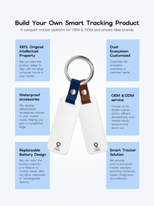 Etiqueta Inteligente con Certificación MFI, Gancho de Silicona y Cuero, Batería Recargable, Compatible con Android, para Find My y <span class=keywords><strong>Google</strong></span> Find Hub - Product Image 5
