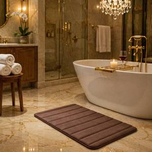 Ru Memory Foam Thick Non-Slip Modern <strong>Bath</strong> <strong>Mat</strong> <strong>Green</strong> for Home Door Bathroom - Product Image 1