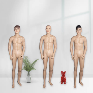 Présentoir de Magasin de Vêtements, <span class=keywords><strong>Mannequin</strong></span> Homme en Plastique avec Cheveux Durs, <span class=keywords><strong>Mannequin</strong></span> de Vitrine Type Jambe, Couleur Chair Humaine Artificielle - Product Image 3