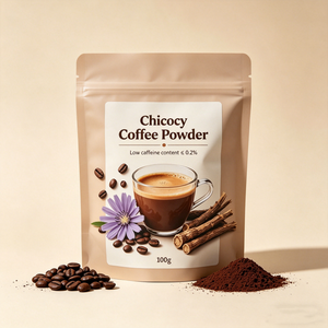 Poudre de <span class=keywords><strong>café</strong></span> instantané de chicorée torréfiée décaféinée de qualité supérieure, certifiée Halal et Casher, pour marque privée OEM/ODM - Product Image 1