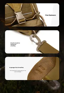 <span class=keywords><strong>Mochila</strong></span> de viaje para senderismo al aire libre, <span class=keywords><strong>mochila</strong></span> para <span class=keywords><strong>Crossfit</strong></span>, <span class=keywords><strong>mochila</strong></span> de hombro táctica de pequeña utilidad, paquete de bolsas para hombres y mujeres de 35L - Product Image 3