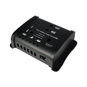 Contrôleur de charge solaire PWM double <span class=keywords><strong>batterie</strong></span> MJOO 20A 12V/24V à reconnaissance automatique pour <span class=keywords><strong>camping</strong></span>-<span class=keywords><strong>car</strong></span>, bateau, caravane, motorhome - Product Image 1