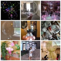 Ballon BOBO transparent Offre Spéciale de 20 pouces pré-étiré ballon à bulles à grande bouche large pour les fournitures de fête d'anniversaire