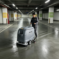 Autolaveuse commerciale autoportée avec balai de 880 mm pour parking souterrain
