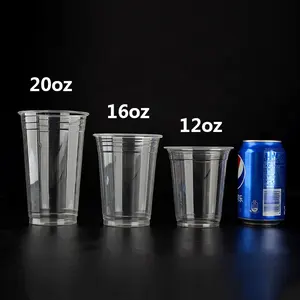 Color disposable plastic cup reusable 32oz 16oz plastic cups with lids and straws wholesale plastic water cup