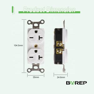Barep US-Standard China Fabrik Elektrische 20 Ampere 125V Manipulationssichere Doppel-Steckdose Wandsteckdose Stecker - Product Image 2