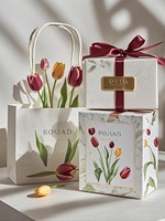 Fleurs romantiques 250g sac en papier Kraft nouvel emballage de fournitures florales pour gâteaux 30*28*28CM sac cadeau Floral