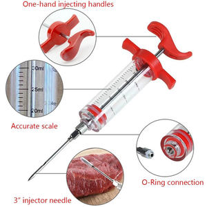 Seringue injecteur de marinade avec 3 aiguilles pour kit d'injection de marinade pour grillades et dinde - Product Image 3