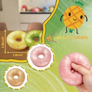 Soft TPR Pineapple Slice Shape Custom Color Squeezable Slow Rise Novelty <b>Desk</b> Squishy <b>Toy</b> - Product Image 4