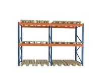 Accessoires en option : Poutre d'escalier en acier pour rayonnage à palettes en forme de goutte d'eau - Stockage en entrepôt, protection anticorrosion par peinture poudrée
