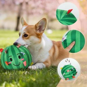 Nouveau jouet pour chien transfrontalier en peluche, motif fruit (grande pastèque), avec fonction sonore BB, anti-éraflutage et pour la dentition, fournitures pour animaux de compagnie, direct usine, en stock - Product Image 2