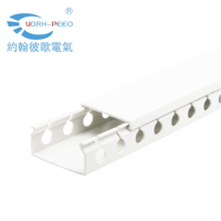 YORH-PEEO Monoprice Blanc Fente Ouverte Câblage Raceway Conduit Avec Couverture pour Cacher Sous Le Bureau/TV/Ordinateur/Puissance