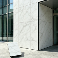 Panneau composite en aluminium à texture marbre blanc d'usine 1220*2440mm, feuille ACP sur mesure