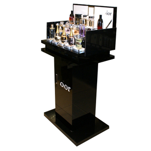 Best Custom Acrylic Makeup Display Rack Cosmetic Retail Display Stand Cosmetic Vanity POSM Display Stand