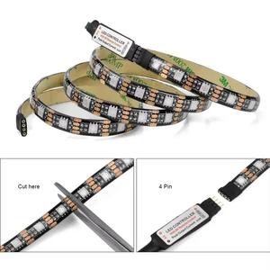 RGB LED dải ánh sáng SMD 5050 5V LED Băng linh hoạt màu đen <span class=keywords><strong>PCB</strong></span> TV đèn nền Ribbon đèn cho phòng trang trí chiếu sáng 1m <span class=keywords><strong>2m</strong></span> 3M 5m - Product Image 2