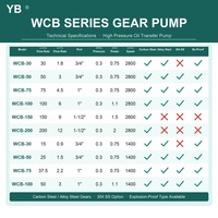 WCB 100 Gusseisen-Getriebeölpumpe 100 LPM 0,3 MPa 1,1 KW Kohlenstoffstahl-Getriebe Niedrigviskose Öltransferpumpe 2800 U/min Mit Motor