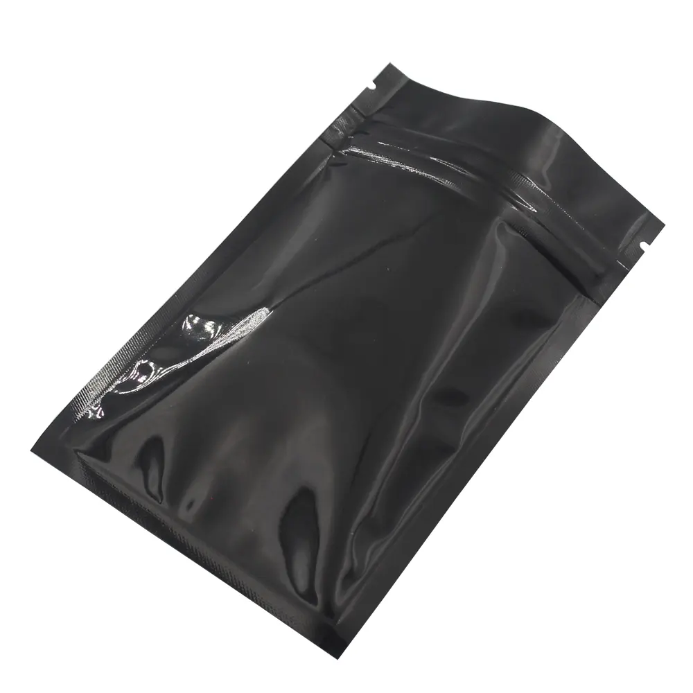 Bolsas planas sellables a prueba de olores para almacenamiento de alimentos, bolsas de plástico de aluminio de tamaño pequeño, con cierre de cremallera