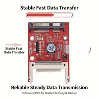 TISHRIC Kartu Adaptor CF ke SATA 2.5 Inci 50 Pin Serial ATA untuk Laptop 50 Pin CF ke Adaptor SATA untuk SSD Desktop