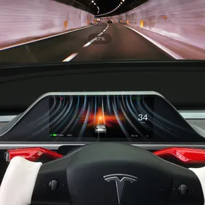 แนะนํา 10.25 8.9 นิ้วจอแสดงผลแดชบอร์ดแบบบูรณาการสําหรับอุปกรณ์เสริม Tesla สําหรับแดชบอร์ดรถยนต์ Tesla รุ่น Y แดชบอร์ดคาร์บอน