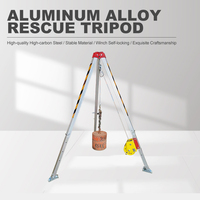 Trépied de sauvetage en alliage d'aluminium 1800 lbs, capacité 200 kg, pour l'entretien des égouts et le dragage des canalisations avec treuil de sécurité 30 m