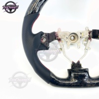Volante de Coche de Fibra de Carbono 100% Real con Cuero Perforado para Subaru WRX/STI 2008 2009 2010 2011 2012 2013 2014