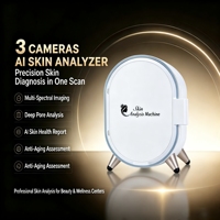 Nouvel Analyseur de Peau Facial IA-MAX 2026 avec 3 Caméras RGB UV PL, 18 Paramètres d'Analyse, Écran Tactile HD 15,6 Pouces