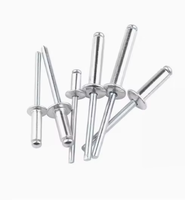 Rivets aveugles à tête fraisée à extrémité ouverte, prix usine, DIN7337, en aluminium et acier