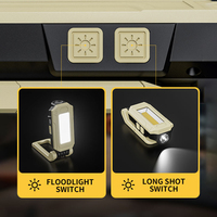 Lampe de travail COB portable rechargeable par USB avec base magnétique et batterie externe, lumière blanche froide, lampe torche pour situations d'urgence en extérieur