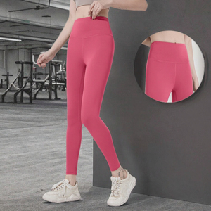 Leggings Deportivos WOJIEER con Logotipo Personalizado, Cintura Alta, Control de Abdomen, Antiestáticos, Sin Costuras, Sin Línea Frontal, para Gimnasio y Fitness - Product Image 3