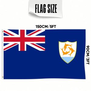 Banderas de Anguilla al por Mayor de 3x5 pies, Poliéster 68D/100D, Personalizables para Todas las Naciones, Envío Rápido, Proveedor Confiable, Entrega Veloz - Product Image 3