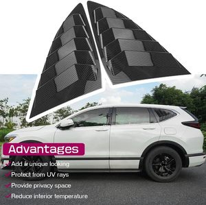 Car Rear Window Cover for Crv 2017 2019 2020 2022 Rear Quarter Triangular Window <b>Shutters</b> Glass Blinds Trim - Product Image 5