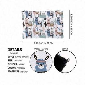 Hot Sales Custom Print Portable <b>Make</b> <b>up</b> Bag Toiletry Travel Organizer <b>Pouch</b> Bag Makeup Cosmetic Bag - Product Image 6