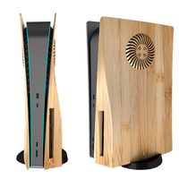 Neue hölzerne Hartplastik-Entlüftung platte Ersatz-Seitenplatten-Schalen abdeckung für Playstation 5 Disc Edition Holz farbe
