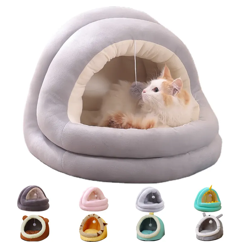 참신 진정 솔리드 도넛 동굴 하우스 애완 동물 둥지 고양이 침대 수제 고양이