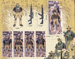 <span class=keywords><strong>S</strong></span>.W.A.T. de PVC de 12.2 Pulgadas Set de Figuras de Acción de Policía con Figuras de Soldados Militares, Armas de la Segunda Guerra Mundial, Escala 1/6, Semiterminadas, para Niños de 3+ Años - Product Image 2