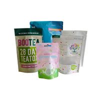 Sacs Doypack autoportants en papier kraft marron avec fenêtre transparente et fermeture éclair – En stock