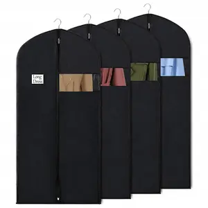 GRS Factory Wholesale Foldable Dustproof Business Suit Bag Non Woven Cloth Garment Bags With Custom Logo