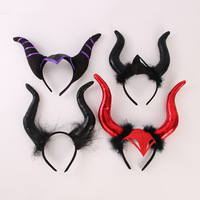 Serre-tête de pirate diabolique d'Halloween avec grandes cornes – Accessoire unique et nouveau design pour photos, spectacles, fêtes, danse et remises de diplômes