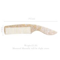 Peigne à cheveux ergonomique en acétate à dents larges et manche en S, épaisseur 4 mm, pour salon de coiffure, en acide acétique, vente directe usine, modèle 890269
