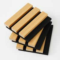 Panneaux acoustiques en lattes de bois avec support en feutre, panneaux muraux insonorisants pour home cinéma, chambre, bureau et salon