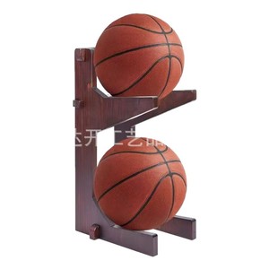 ชั้นวางลูกบอลไม้ 2 ชั้น สำหรับเก็บบาสเก็ตบอล วอลเลย์บอล ใช้ในโรงยิม - Product Image 1