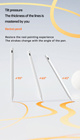 Stylet actif à chargement sans fil pour Pencil 2 pour iPad Pro 11 12,9 pouces 2e génération, rejet de la paume, pointe remplaçable, magnétique