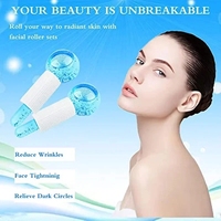 2 pièces/paire, grandes boules de glace en cristal pour le visage, globes de glace rafraîchissants, massage du visage et des yeux, soin de la peau