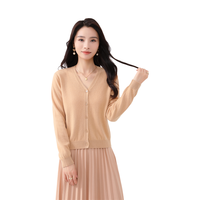 Cardigan en laine 100% pour femmes, couleur bleu clair, motifs de tricot, pulls de haute qualité avec des matériaux de qualité supérieure